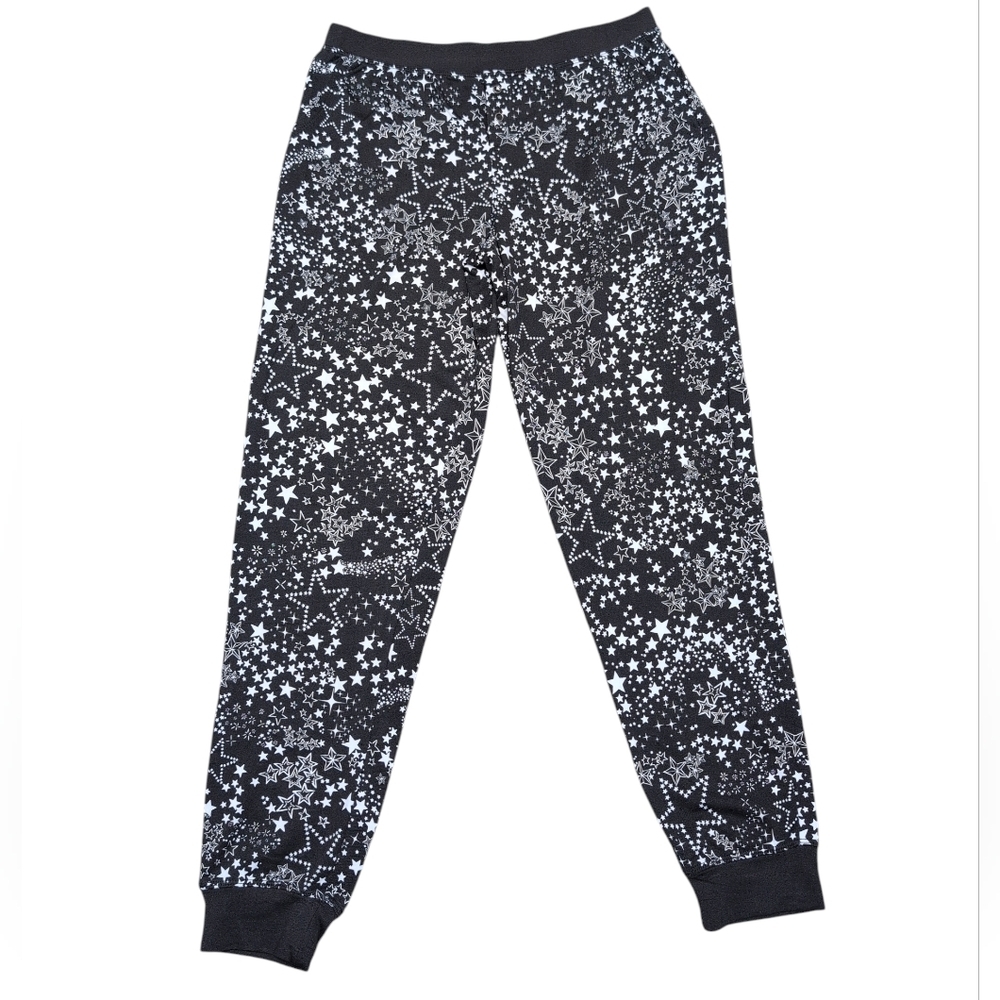 Cuddl Duds Joggers Super Soft Star Print Black And White Size‎ XS
